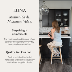 Luna Counter Stool in Natural Finish in Stools by Maven Lane