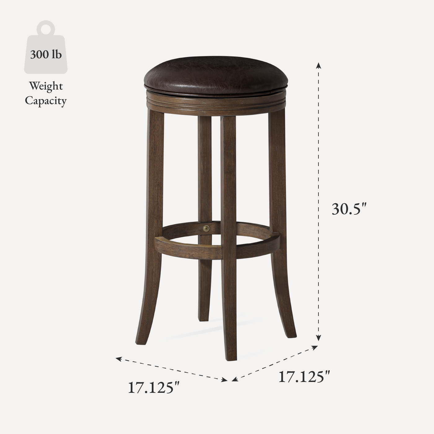 31" Eva Bar Stool in Walnut Finish with Marksman Saddle Vegan Leather in Stools by Maven Lane