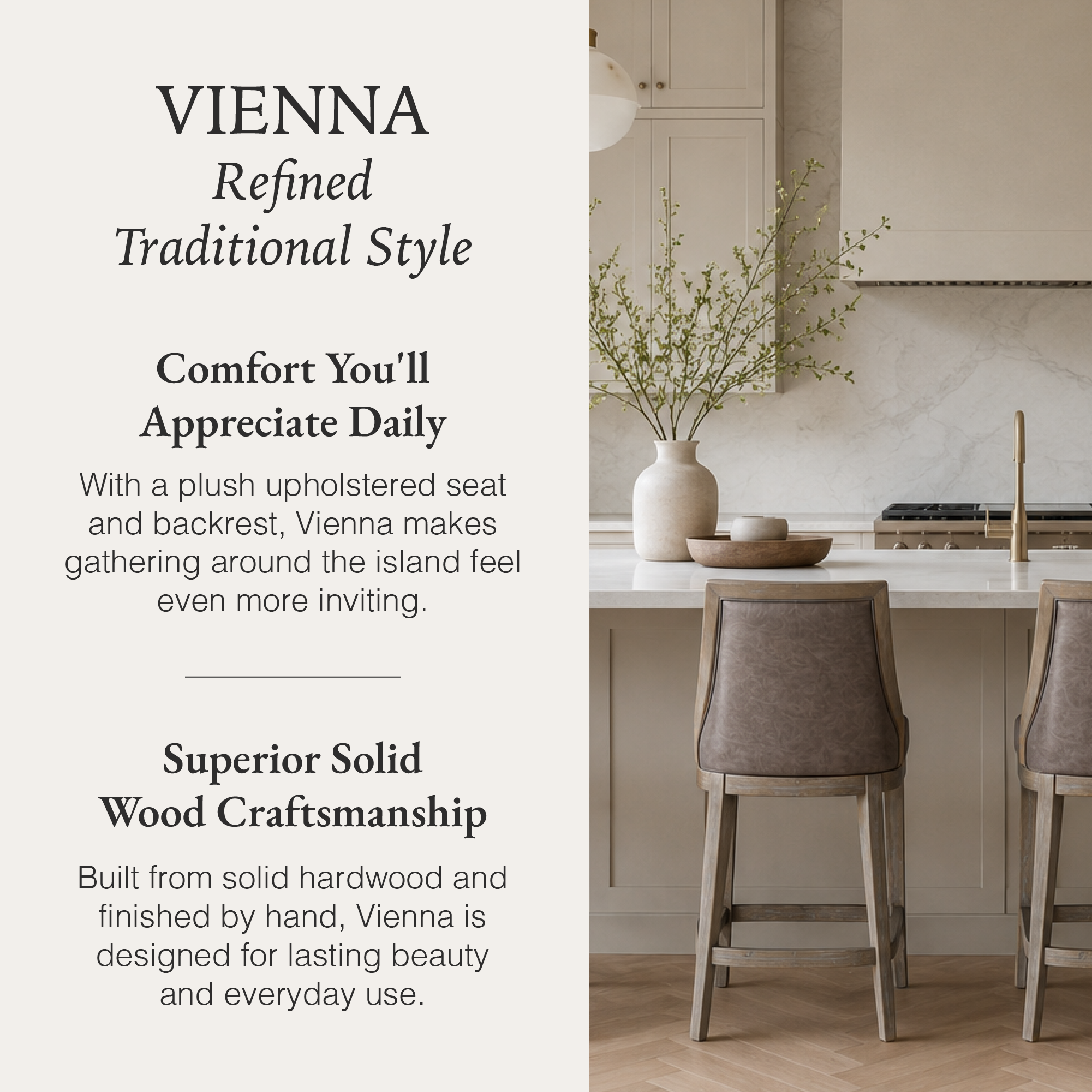 Vienna Swivel Counter Stool in Grey Finish with Grey Faux Leather in Stools by Maven Lane