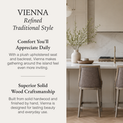Vienna Swivel Counter Stool in Grey Finish with Grey Faux Leather in Stools by Maven Lane