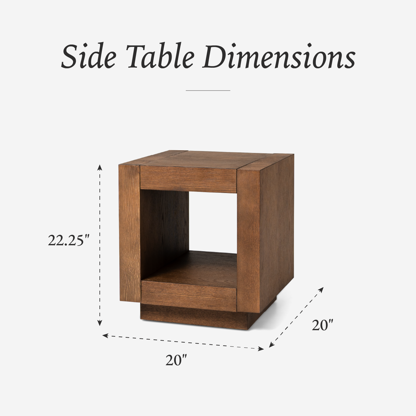 Artemis Contemporary Wooden Side Table in Refined Brown Finish in Accent Tables by Maven Lane