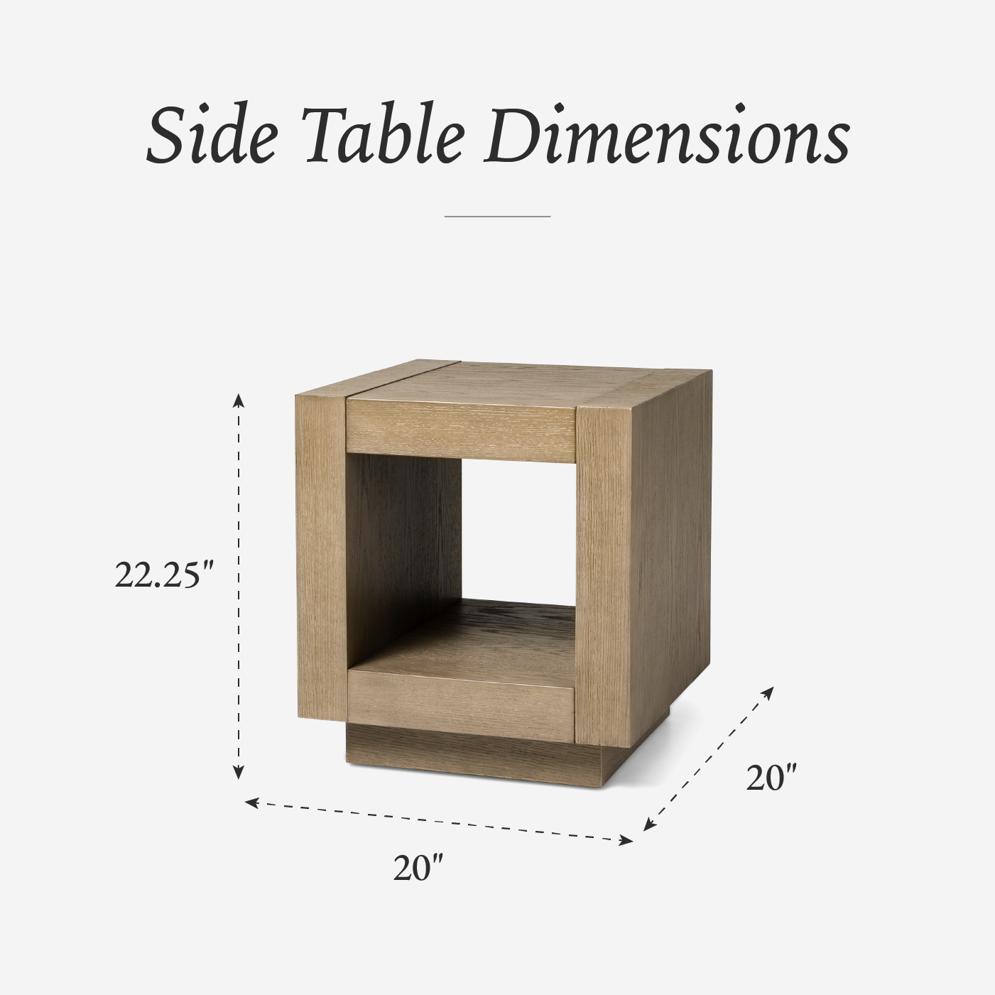 Artemis Contemporary Wooden Side Table in Refined Grey Finish in Accent Tables by Maven Lane