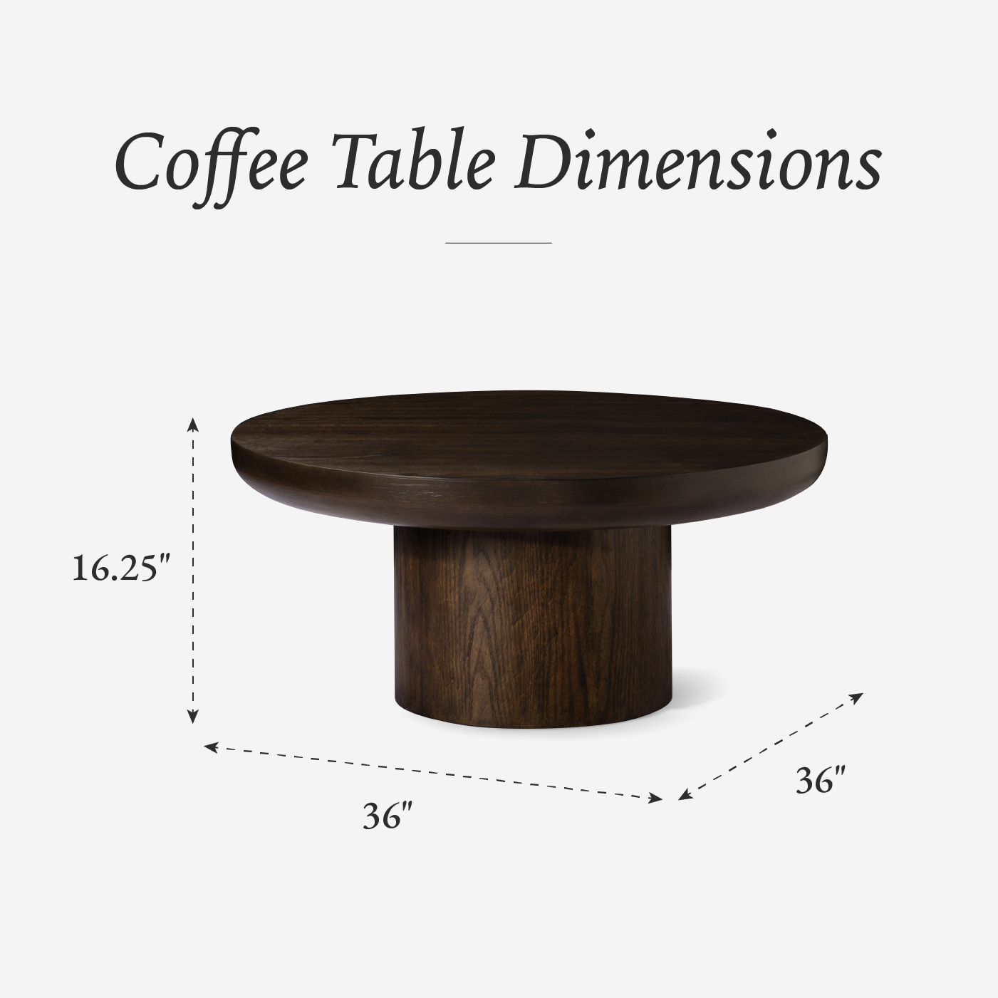 Owen Rustic Circular Wooden Coffee Table In Aged Brown in Maven Lane by Maven Lane