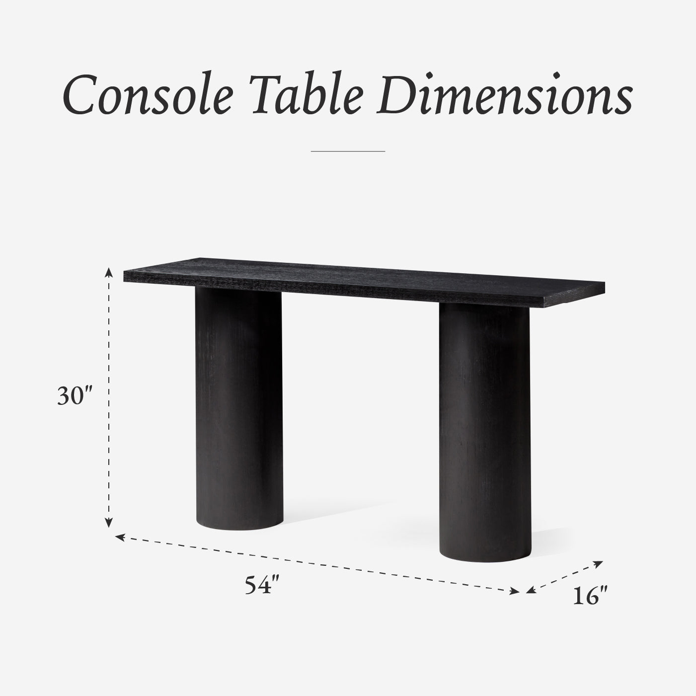 Lana Contemporary Wooden Console Table in Refined Black Finish