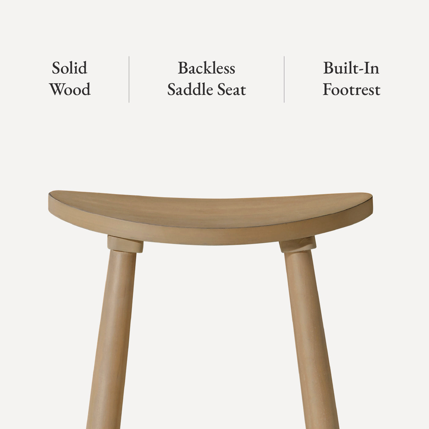 Luna Counter Height Kitchen Stool - Light Oak Wood Finish in Stools by Maven Lane