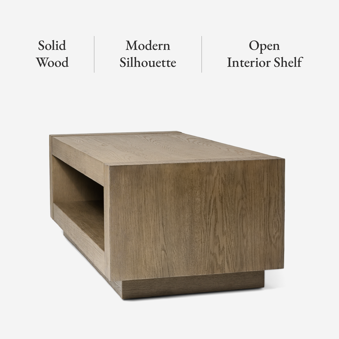 Artemis Contemporary Wooden Coffee Table in Refined Grey Finish in Accent Tables by Maven Lane