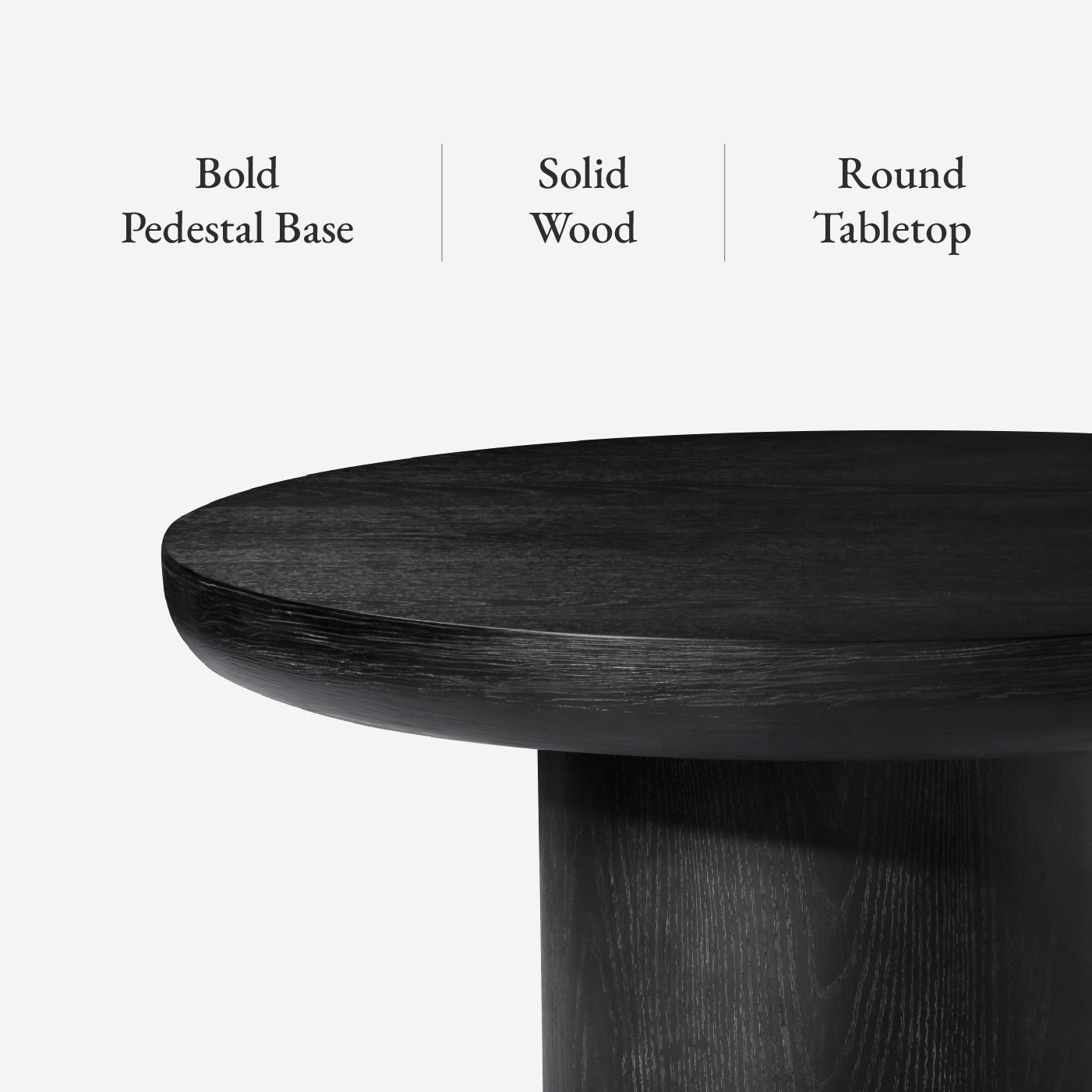 Owen Rustic Circular Wooden Coffee Table In Aged Black in Accent Tables by Maven Lane