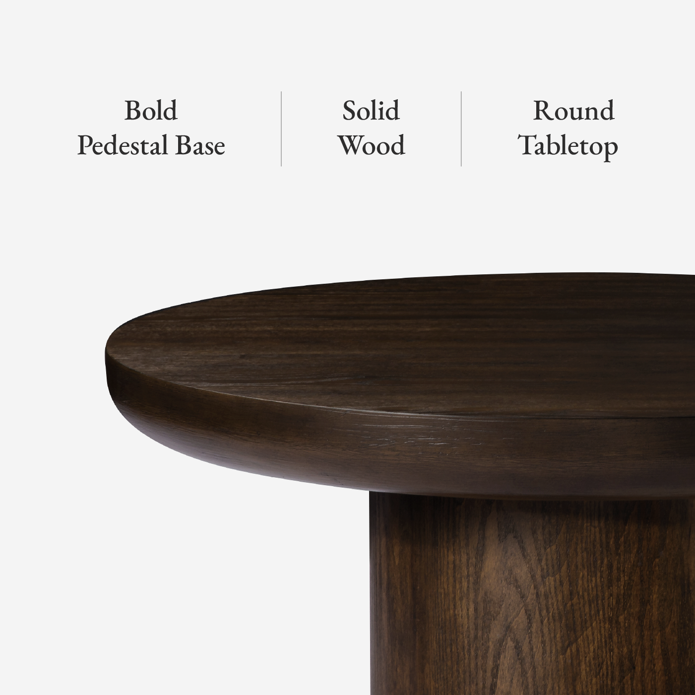 Owen Rustic Circular Wooden Coffee Table In Aged Brown in Maven Lane by Maven Lane