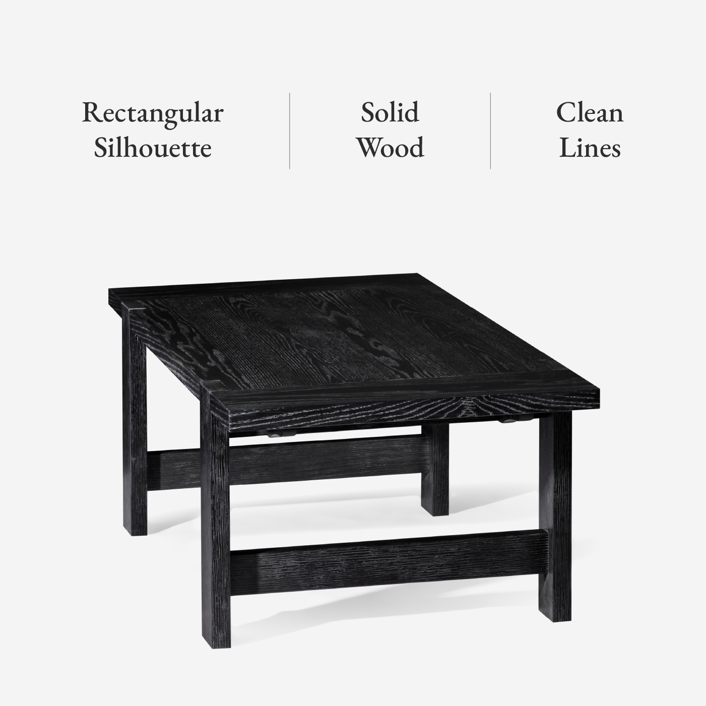 Angelo Rustic Rectangular Wooden Coffee Table In Aged Black in Coffee Table by Maven Lane