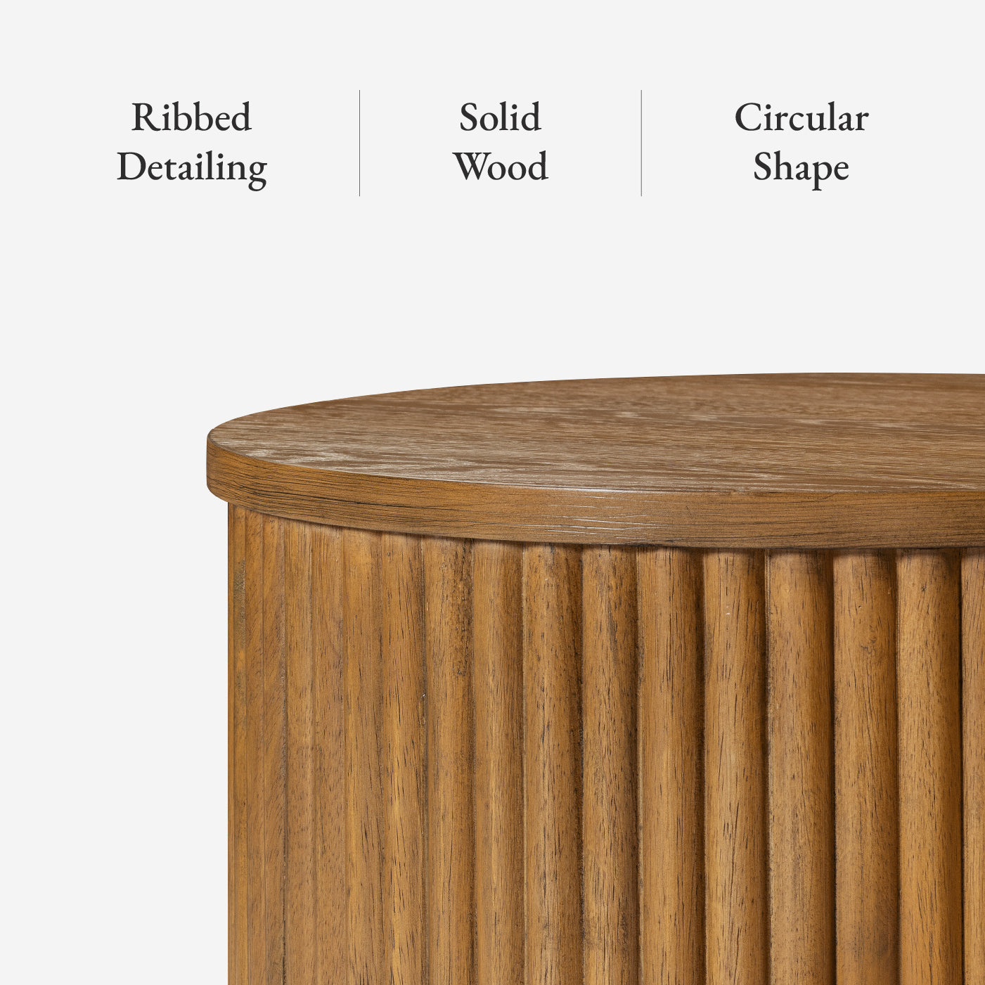 Dallas Round Side Table in Aged Natural in Side Table by Maven Lane
