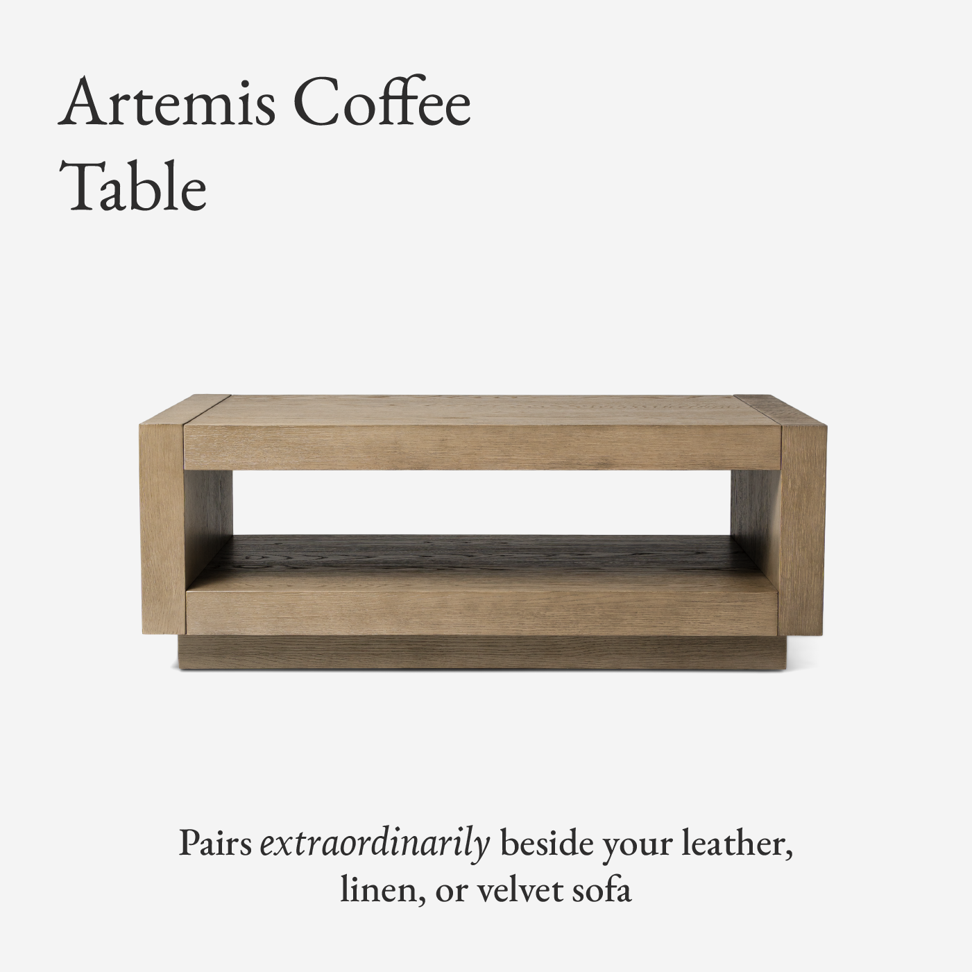 Artemis Contemporary Wooden Coffee Table in Refined Grey Finish in Accent Tables by Maven Lane