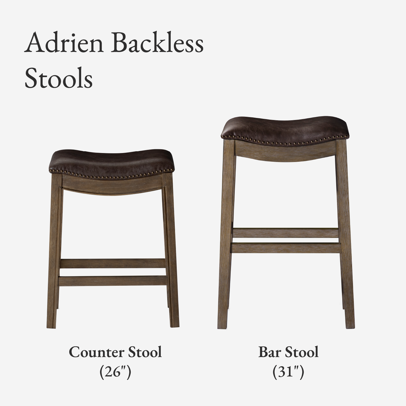 Adrien Saddle Bar Stool In Walnut Finish With Marksman Saddle Vegan Leather in Stools by Maven Lane