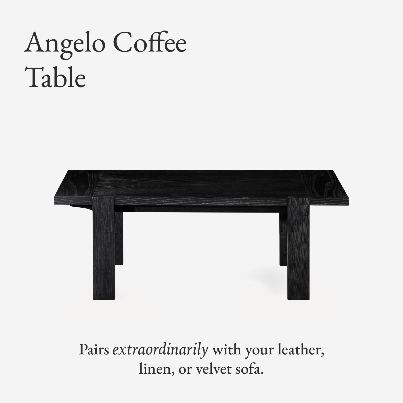 Angelo Rustic Rectangular Wooden Coffee Table In Aged Black in Coffee Table by Maven Lane