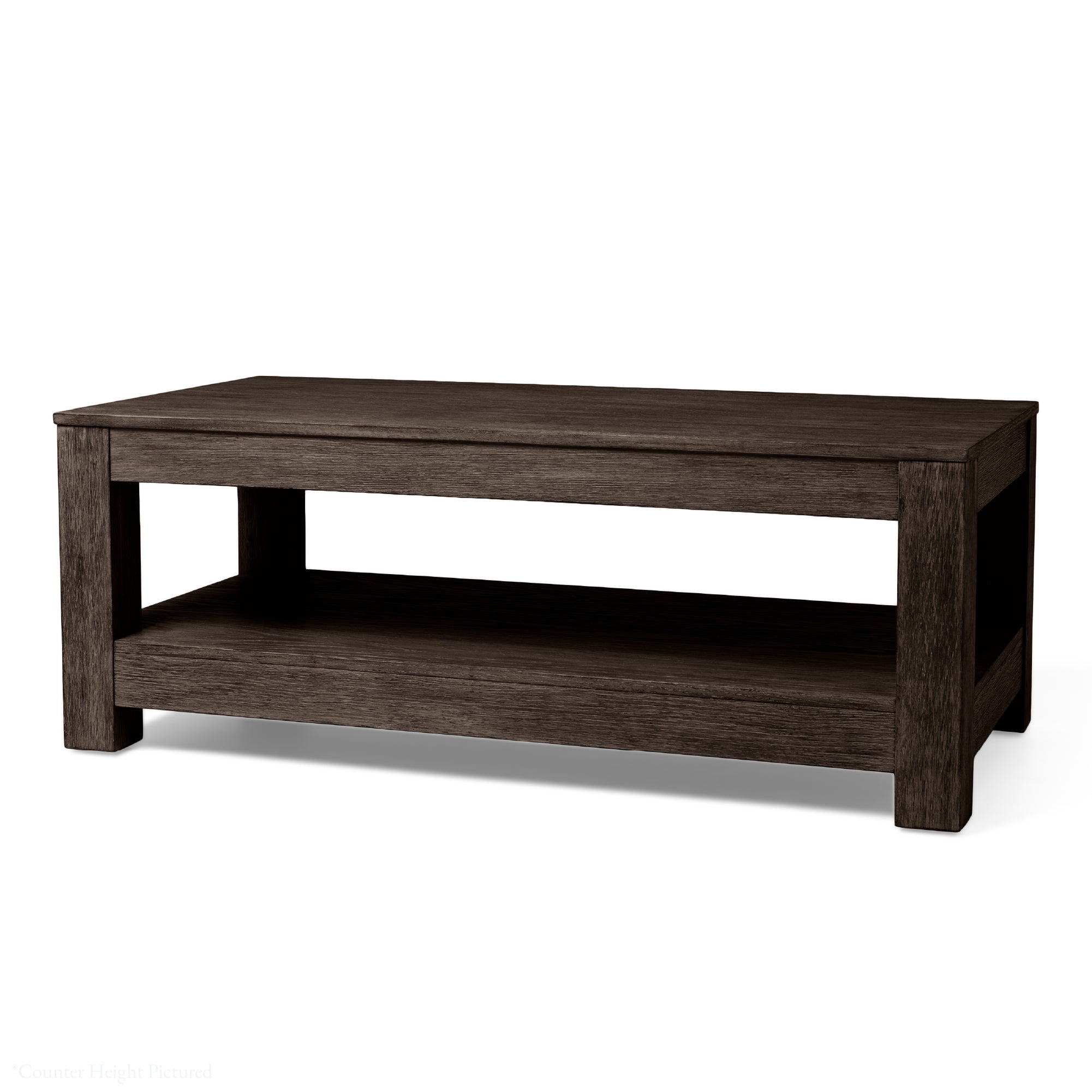 Paulo Wooden Coffee Table in Weathered Brown Finish in Accent Tables by Maven Lane