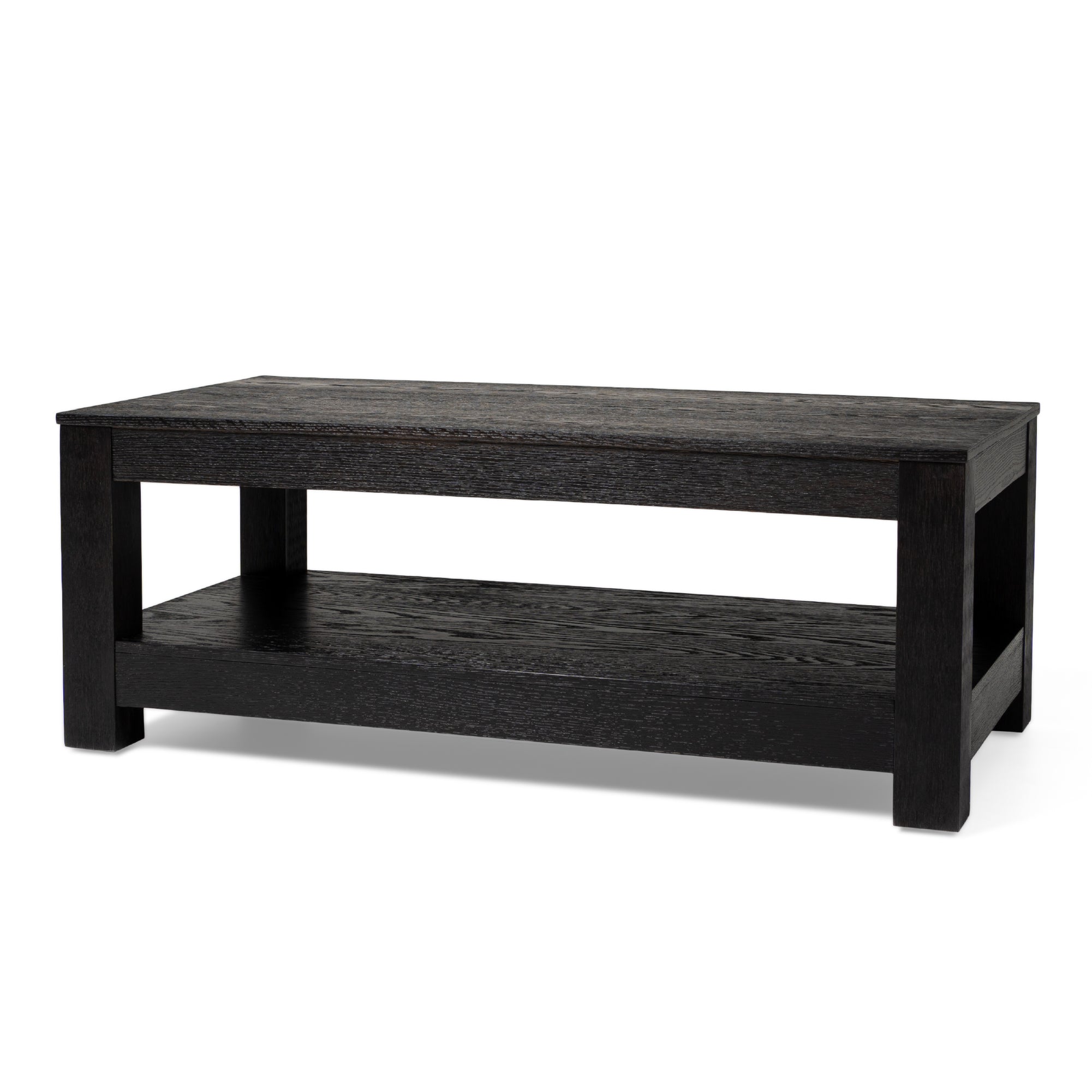 Paulo Wooden Coffee Table In Weathered Black Finish in Maven Lane by Maven Lane