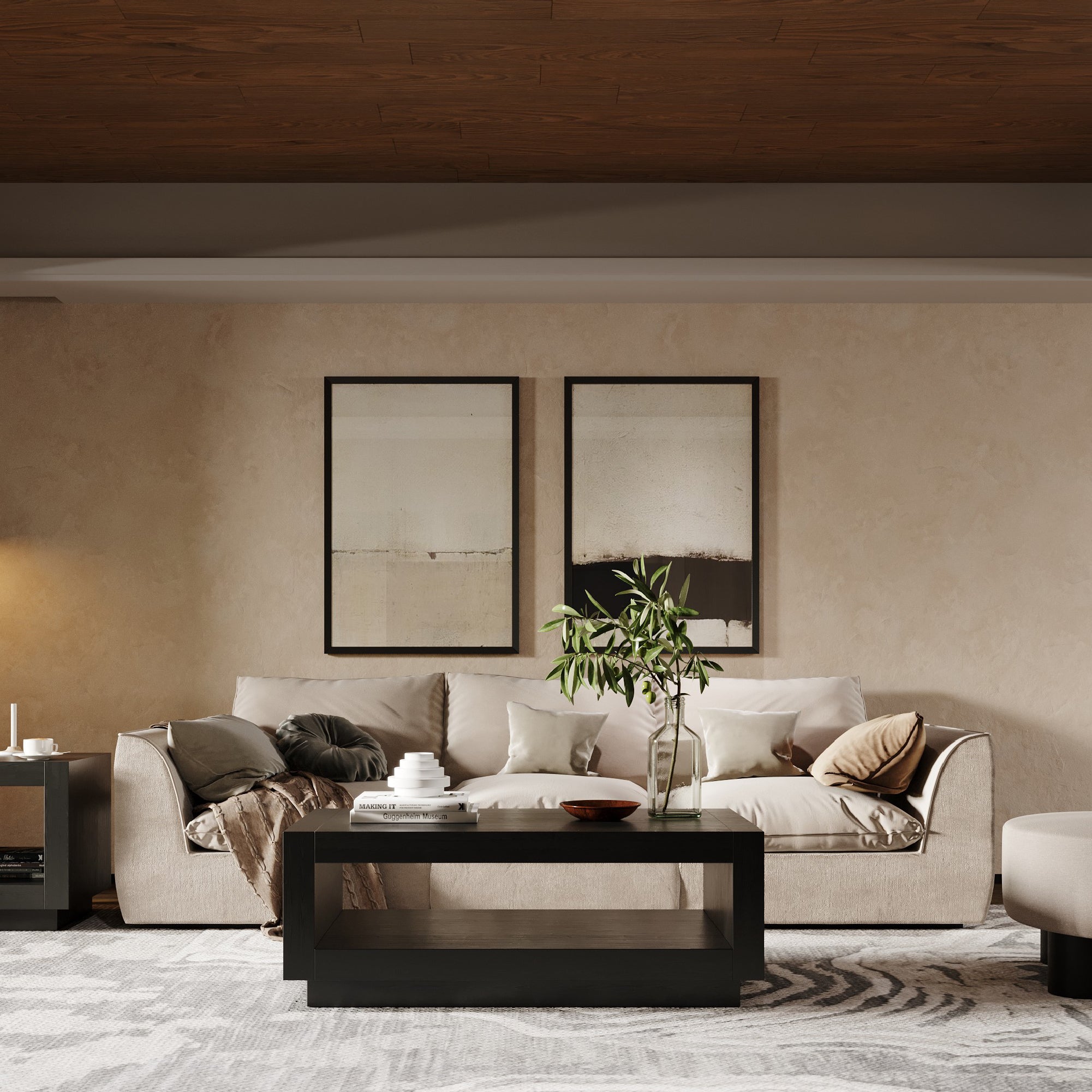 Artemis Contemporary Wooden Coffee Table in Refined Black Finish in Accent Tables by Maven Lane
