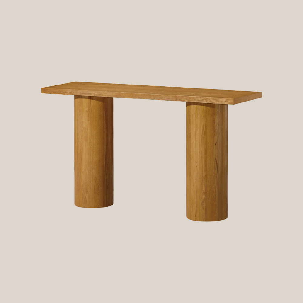 A Maven Lane console table in a natural finish.