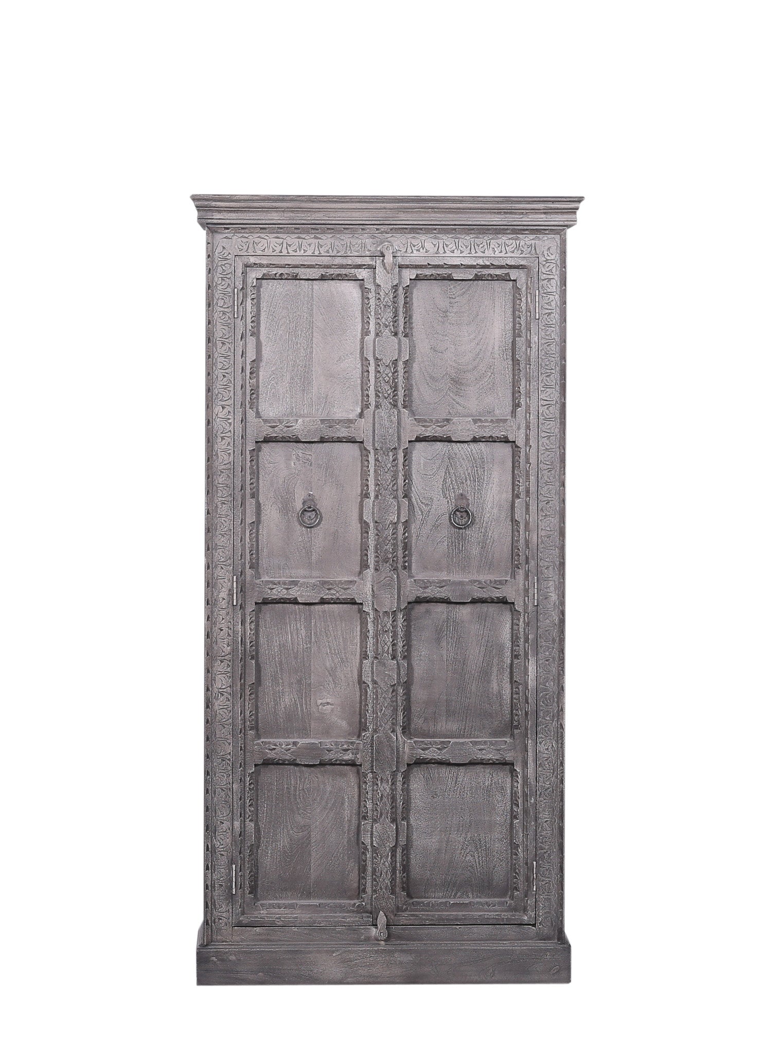Mahala Nomad Wooden Cabinet in Distressed Grey Finish in Cabinets by VMInnovations