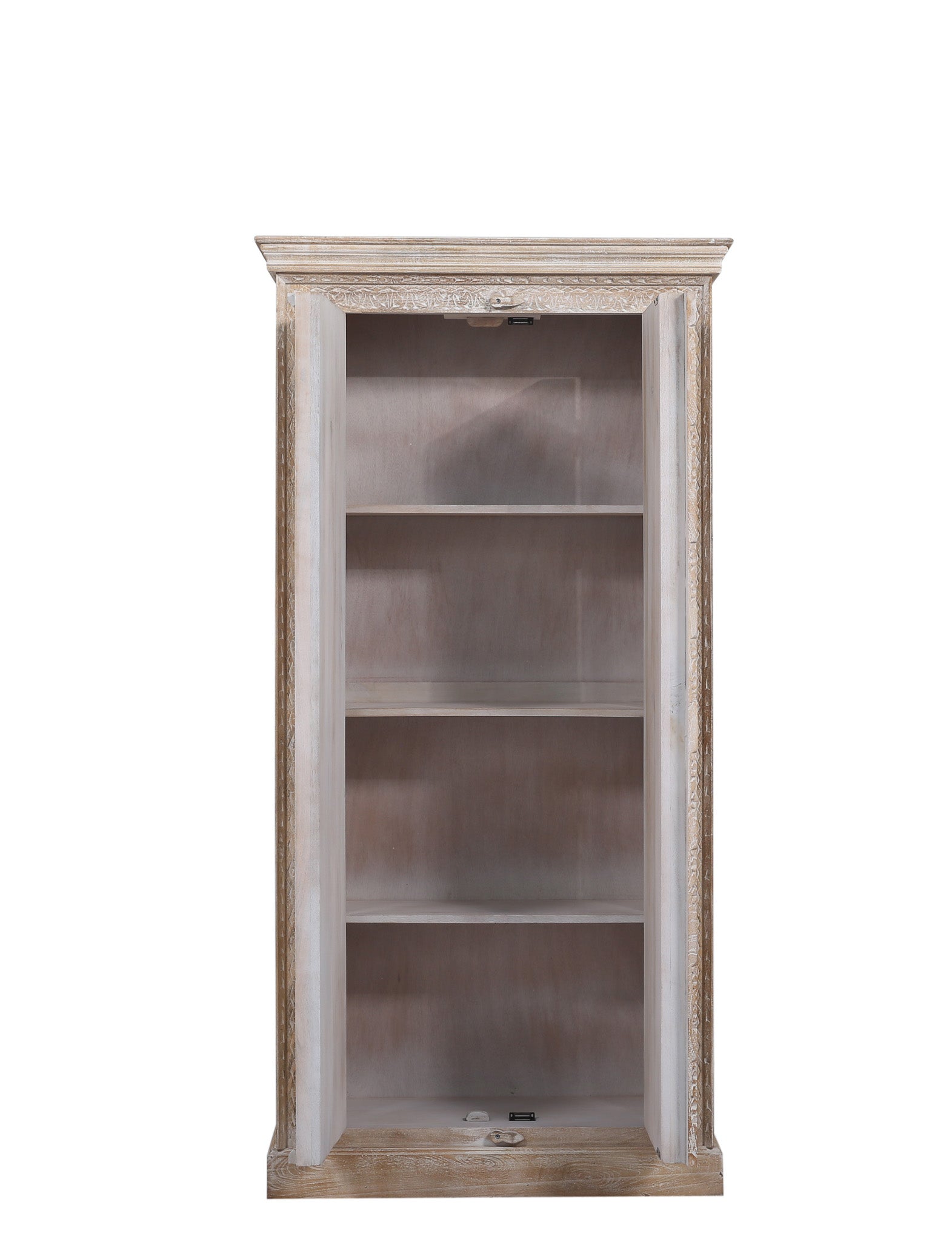 Mahala Nomad Wooden Cabinet in Distressed Natural Finish in Cabinets by VMInnovations