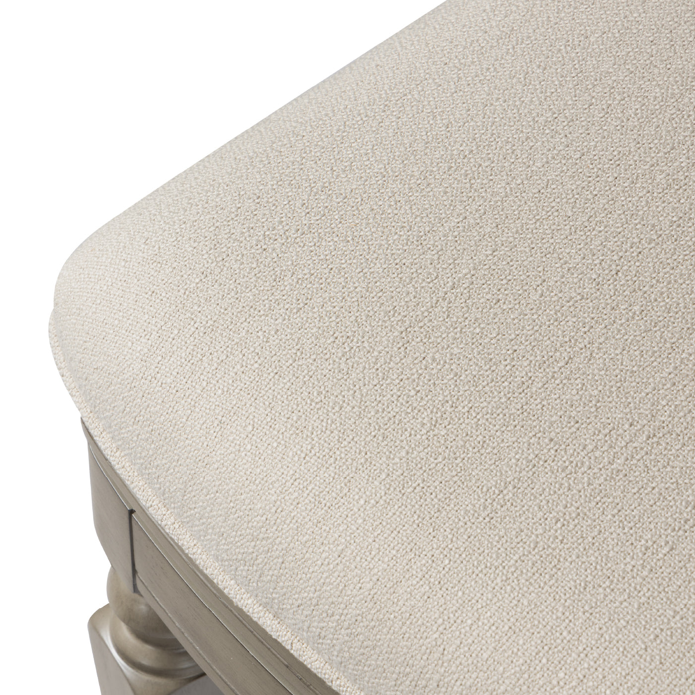 31" Highland Bar Stool in Grey Finish and Beige Fabric in by Maven Lane