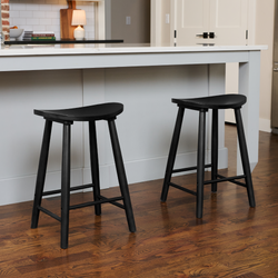 Luna Counter Stool in Black Finish in Stools by Maven Lane