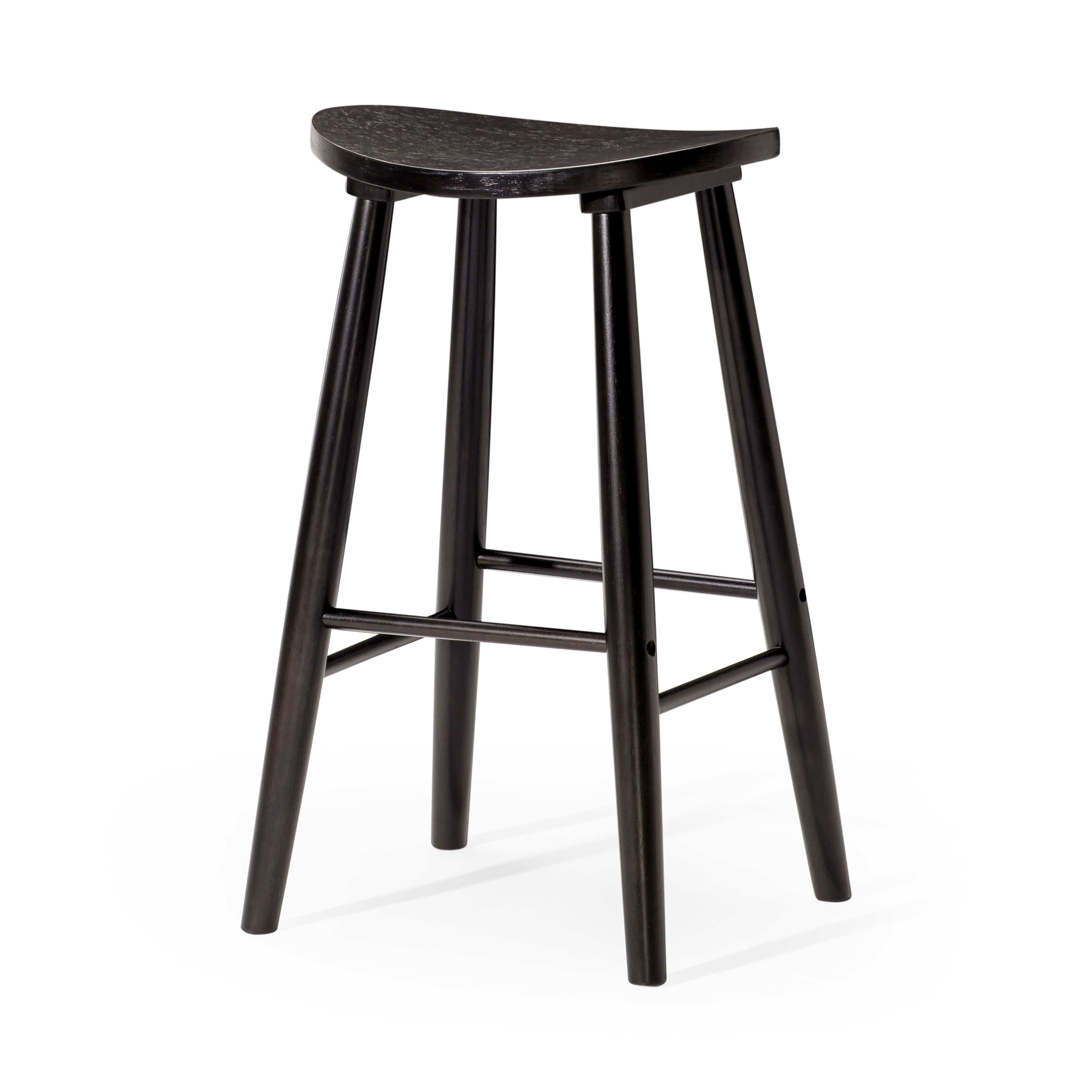 30" Luna Bar Stool in Black Finish