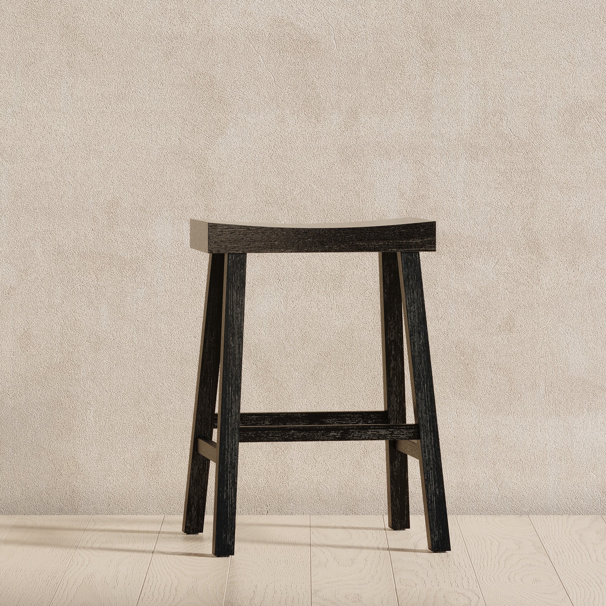 Vincent Counter Stool in Antiqued Black Finish in Stools by Maven Lane