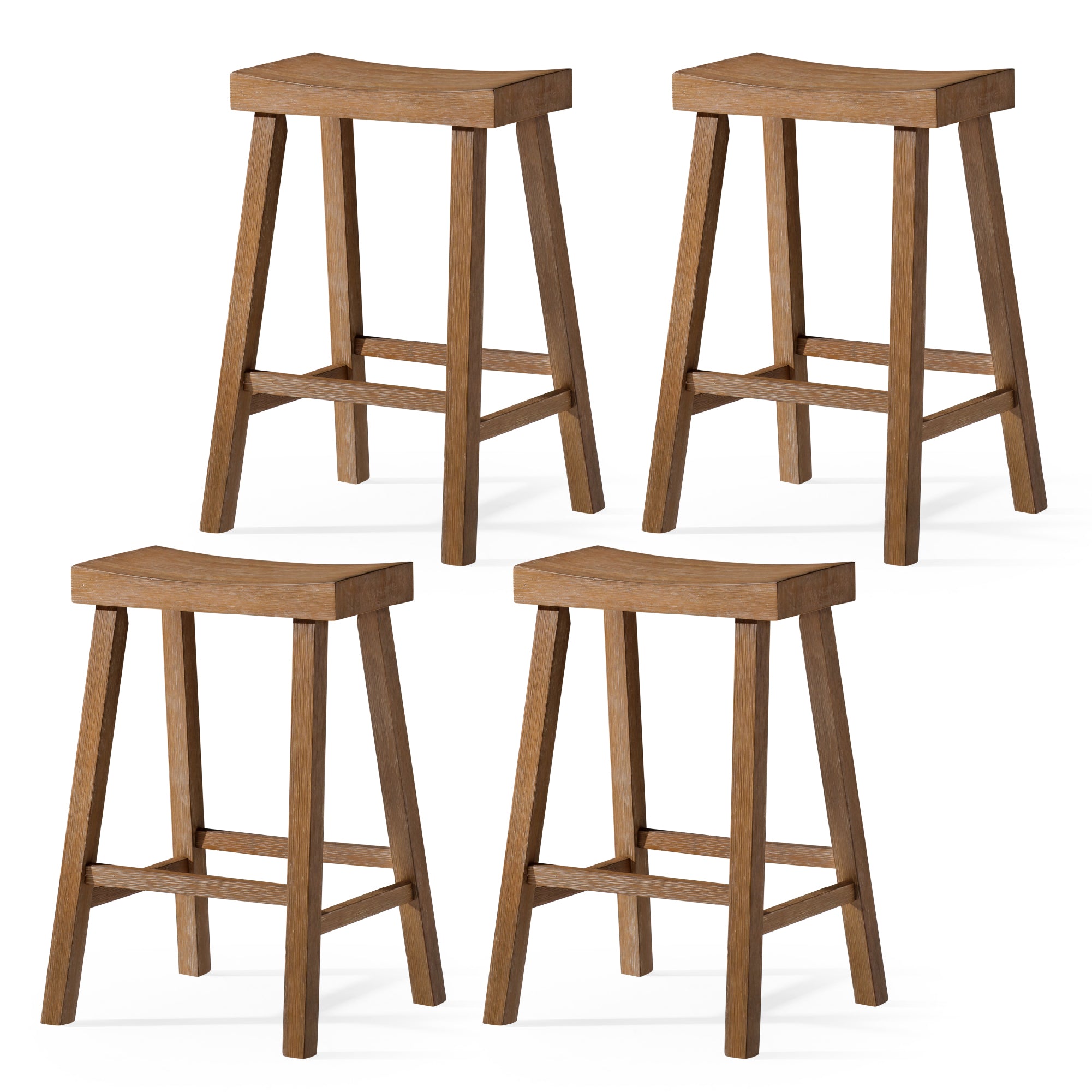 26" Vincent Counter Stool in Natural Finish (Set of 4) in Stools by Maven Lane