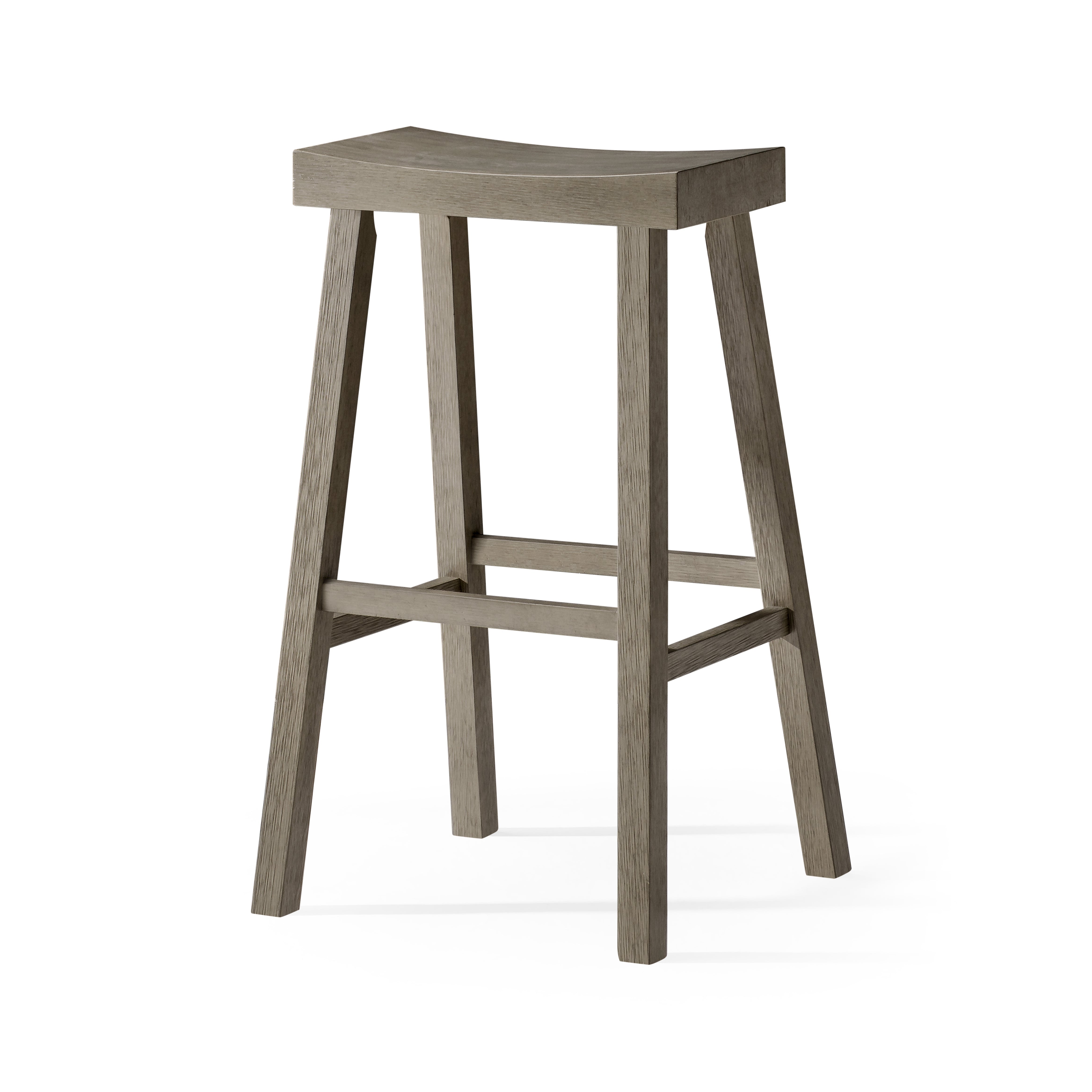 31" Vincent Barstool in Antiqued Grey Finish in Stools by Maven Lane
