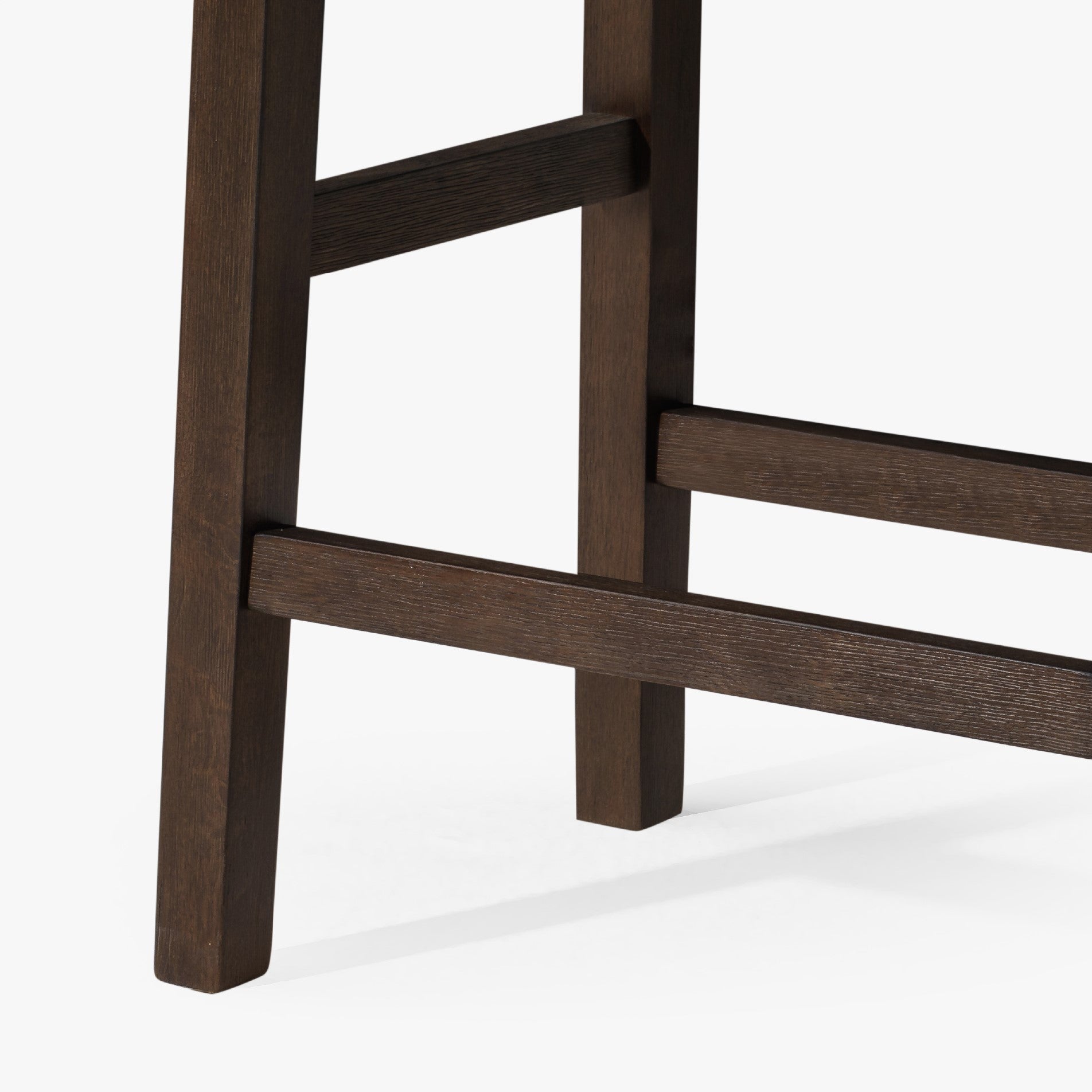 Emerson Counter Stool In Brown Finish & Brown Woven Leather Seat in Stools by Maven Lane