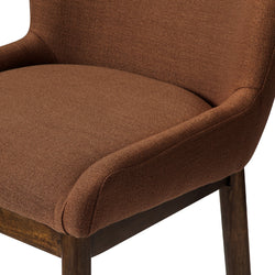 Gia Counter Stool in Brown Finish and Brown Fabric in Stools by Maven Lane