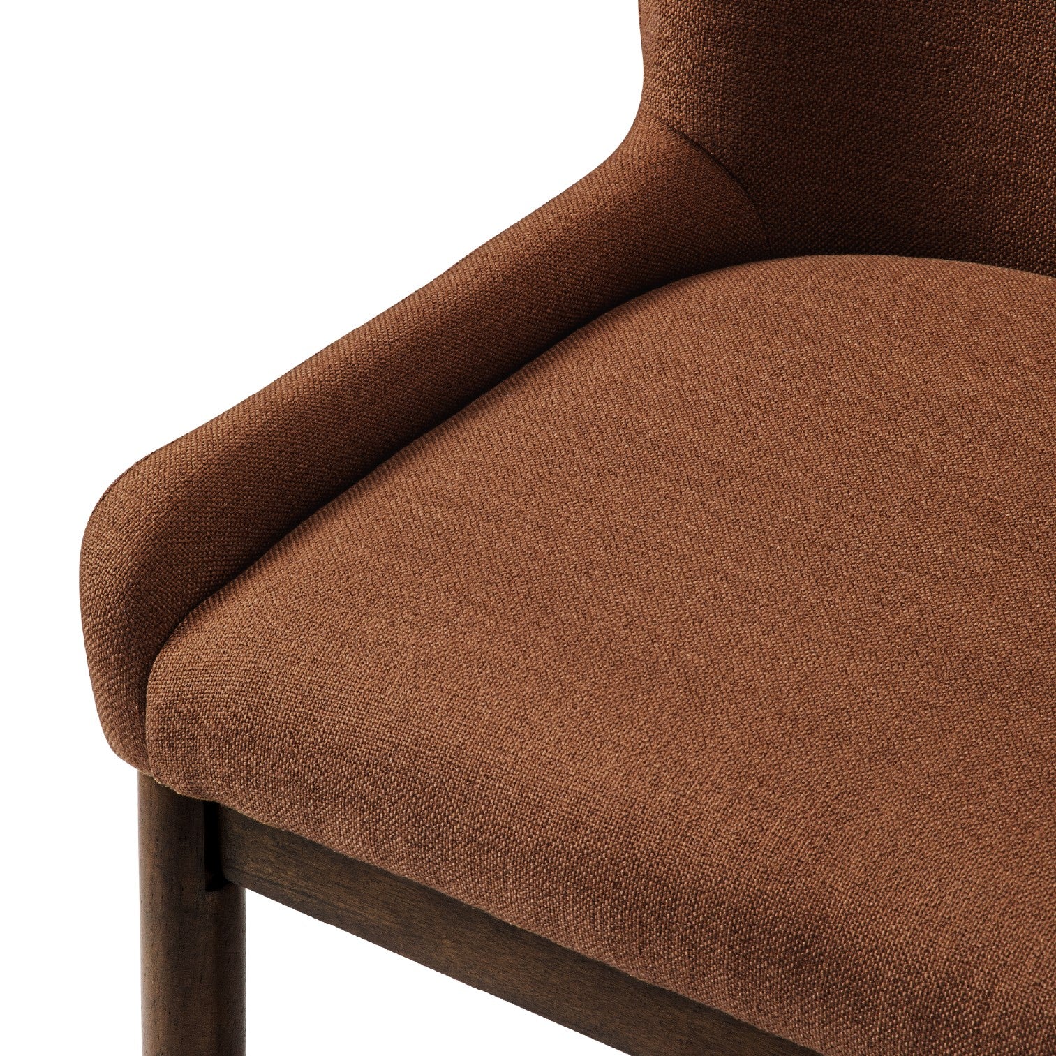 Gia Counter Stool in Brown Finish and Brown Fabric in Stools by Maven Lane