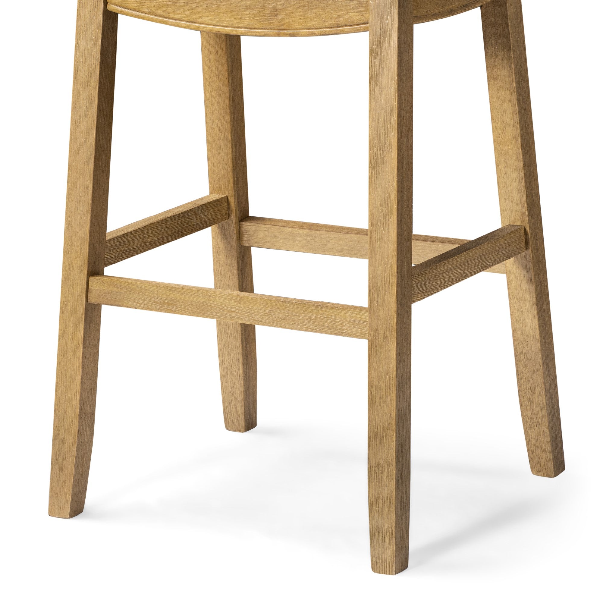 31" Sophia Bar Stool in Natural Finish with Natural Fabric in Stools by Maven Lane
