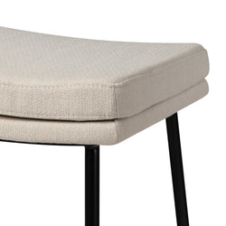 Berkley Counter Height Saddle Stool – Beige Fabric & Matte Black in Maven Lane by Maven Lane