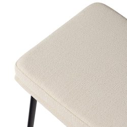Berkley Counter Height Saddle Stool – Beige Fabric & Matte Black in Maven Lane by Maven Lane