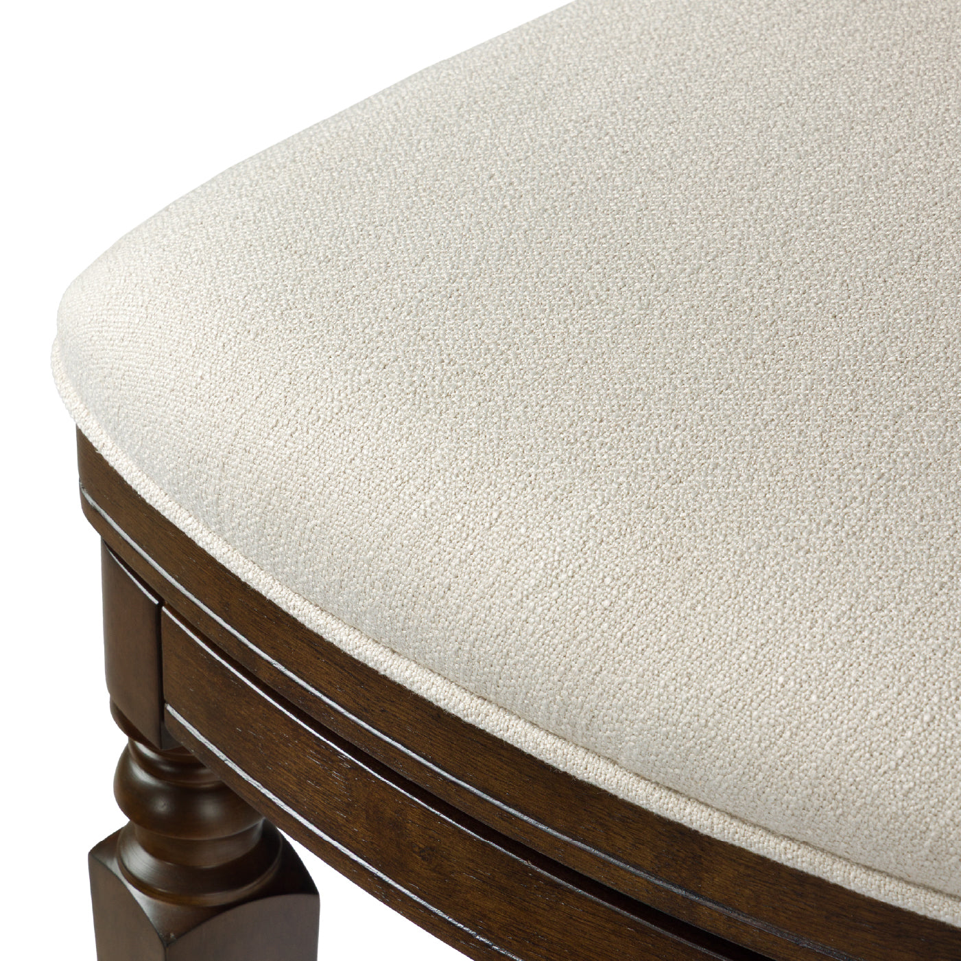 Sonoma Swivel Bar Stool in Brown Finish and Beige Fabric in Stools by Maven Lane