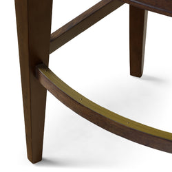 Sonoma Swivel Bar Stool in Brown Finish and Beige Fabric in Stools by Maven Lane