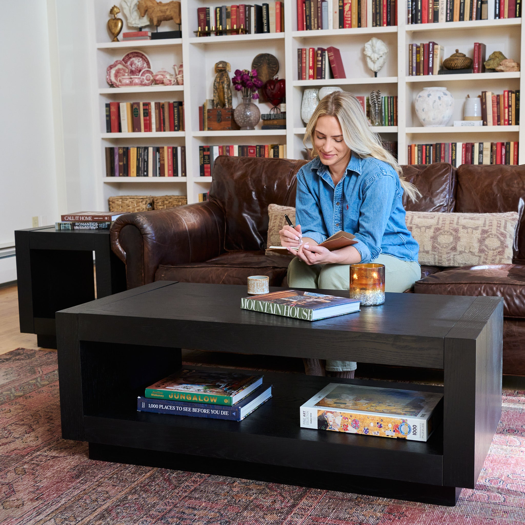 Artemis Coffee Table in Black Finish in Coffee Table by Maven Lane
