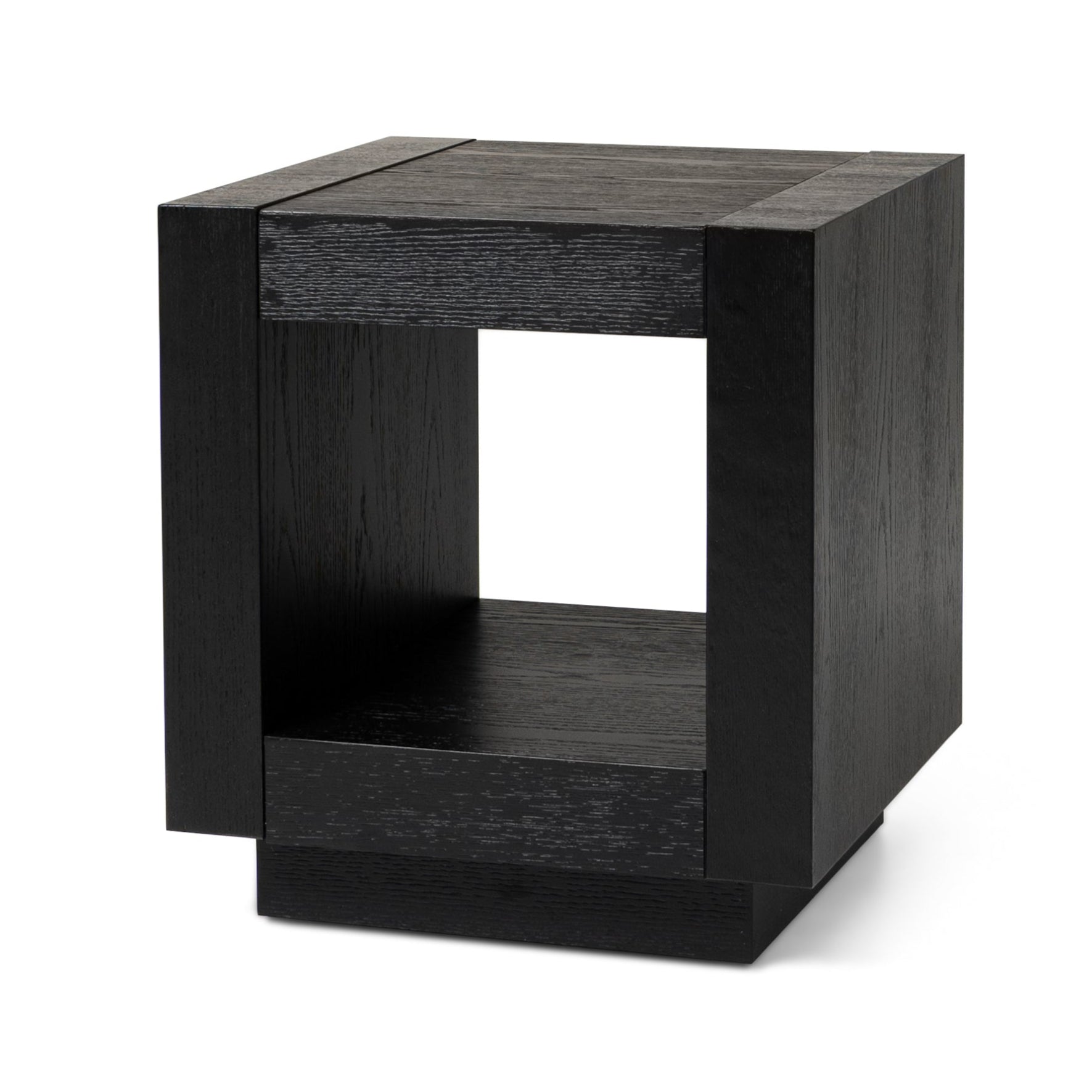 Artemis Contemporary Wooden Side Table in Refined Black Finish in Accent Tables by Maven Lane