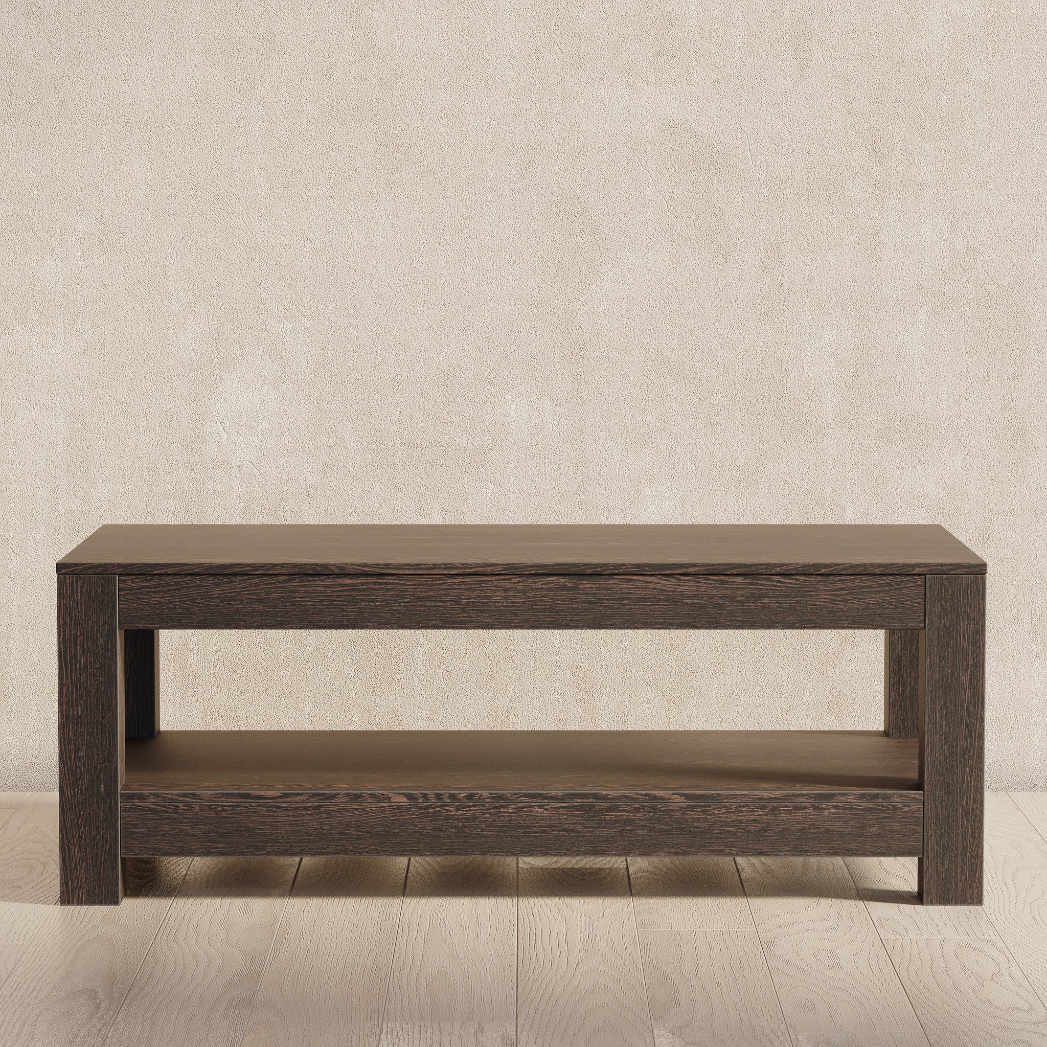 Paulo Wooden Coffee Table in Weathered Brown Finish in Accent Tables by VMI