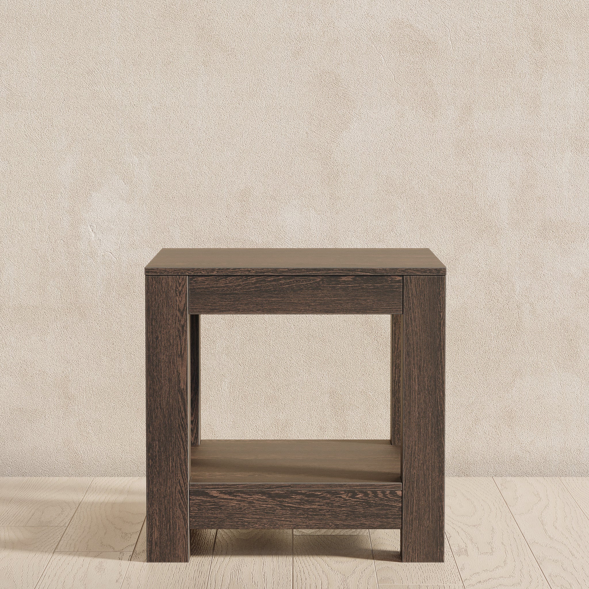 Paulo Wooden Side Table in Weathered Brown Finish in Accent Tables by VMI