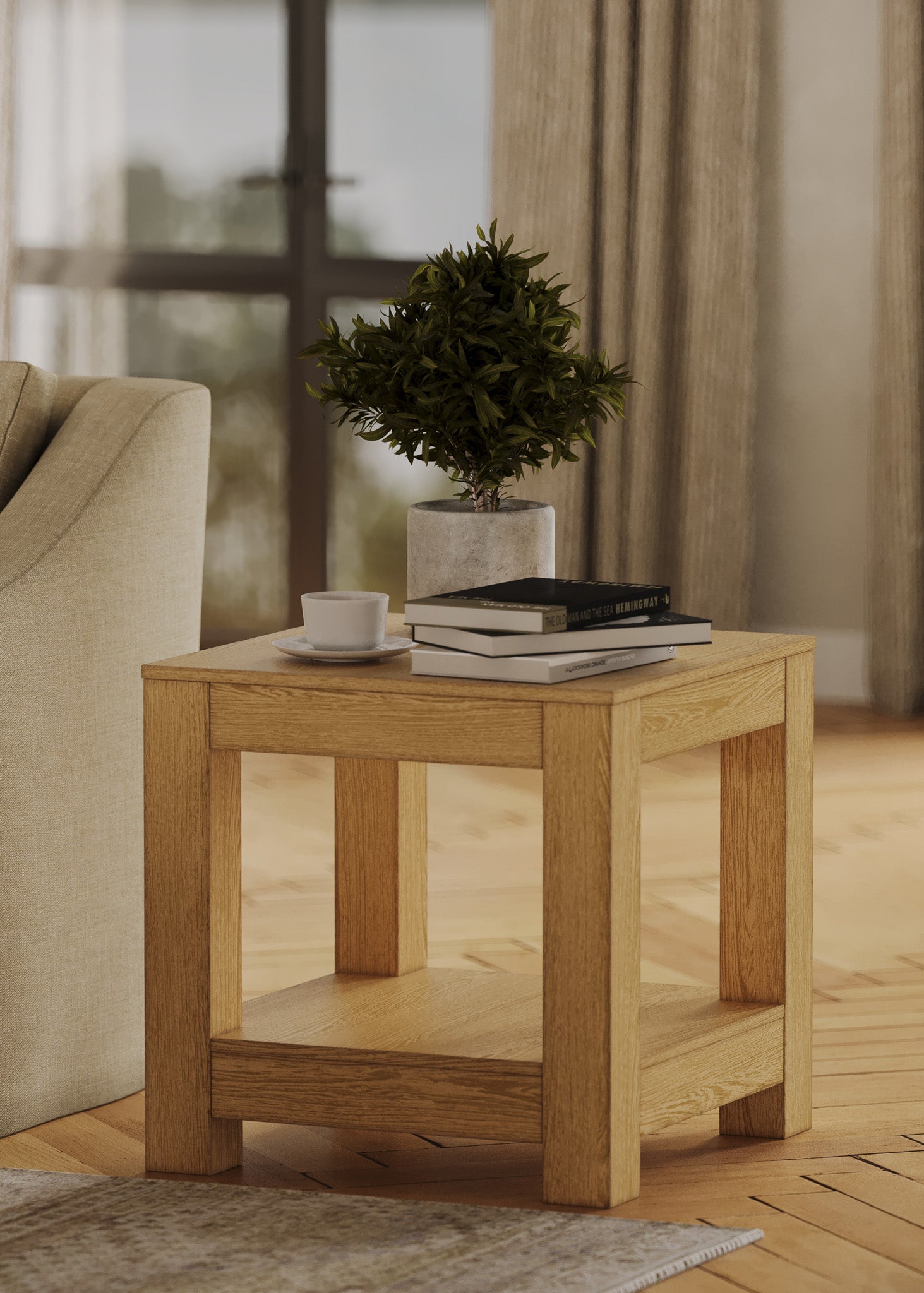 Paulo Wooden Side Table in Weathered Natural Finish in Accent Tables by Maven Lane