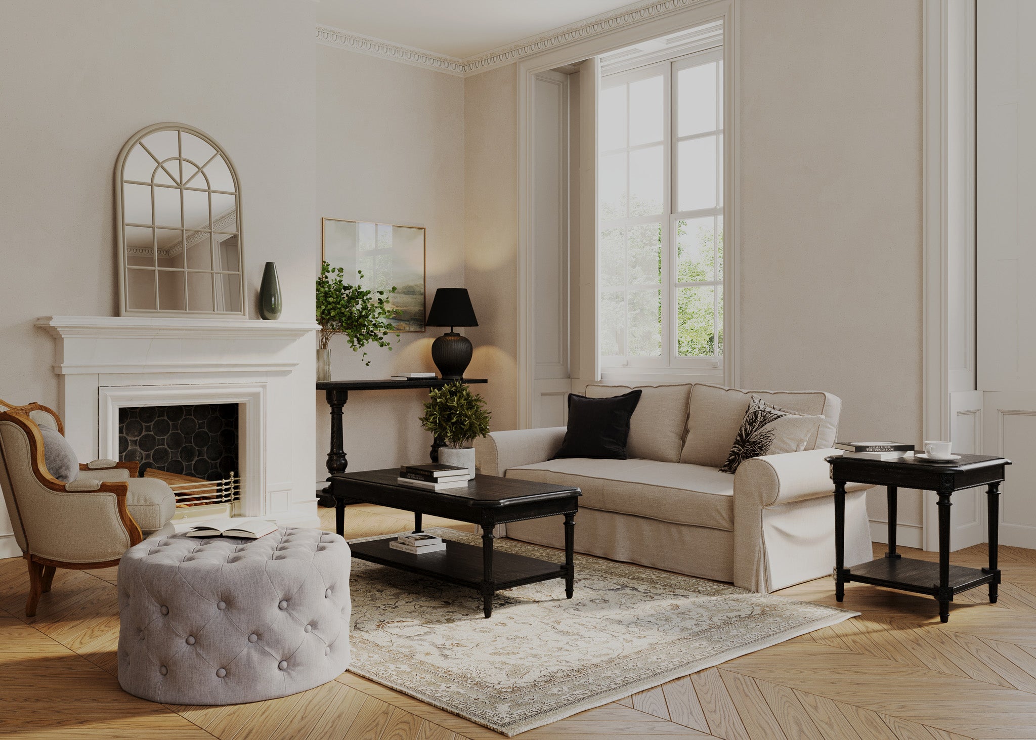 Pullman Traditional Square Wooden Side Table in Antiqued Black Finish in Accent Tables by Maven Lane