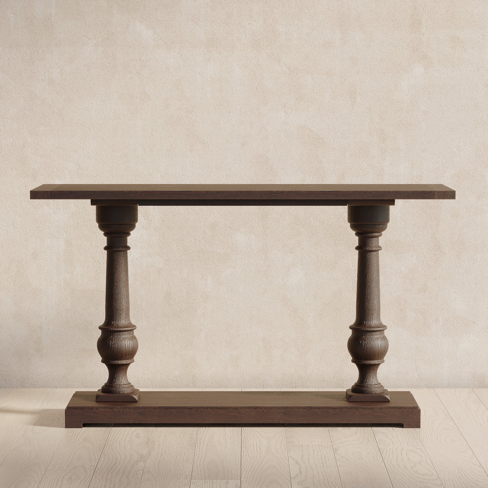 Arthur Classical Wooden Console Table in Antiqued Brown Finish in Accent Tables by Maven Lane