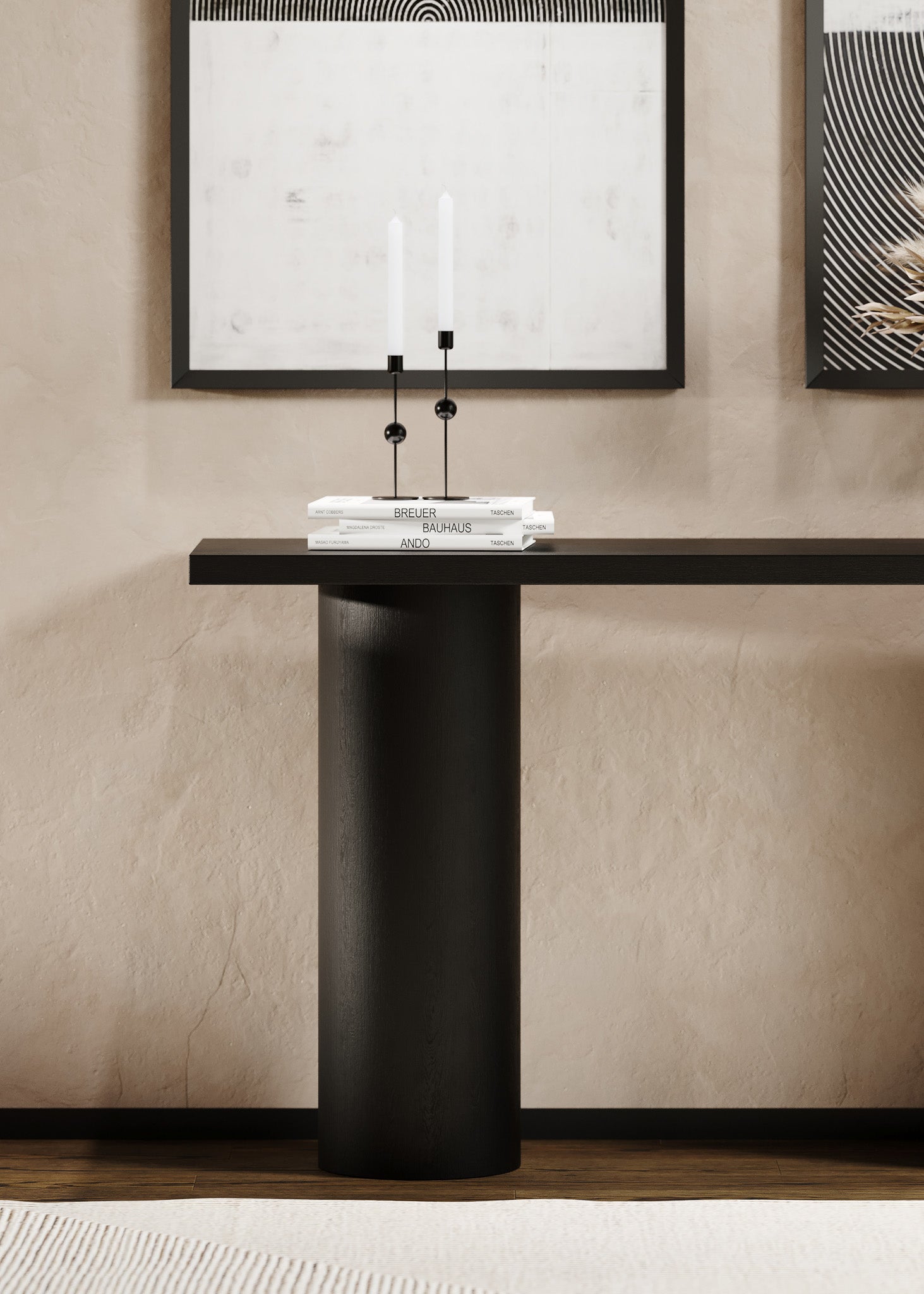 Lana Contemporary Wooden Console Table in Refined Black Finish in Accent Tables by Maven Lane