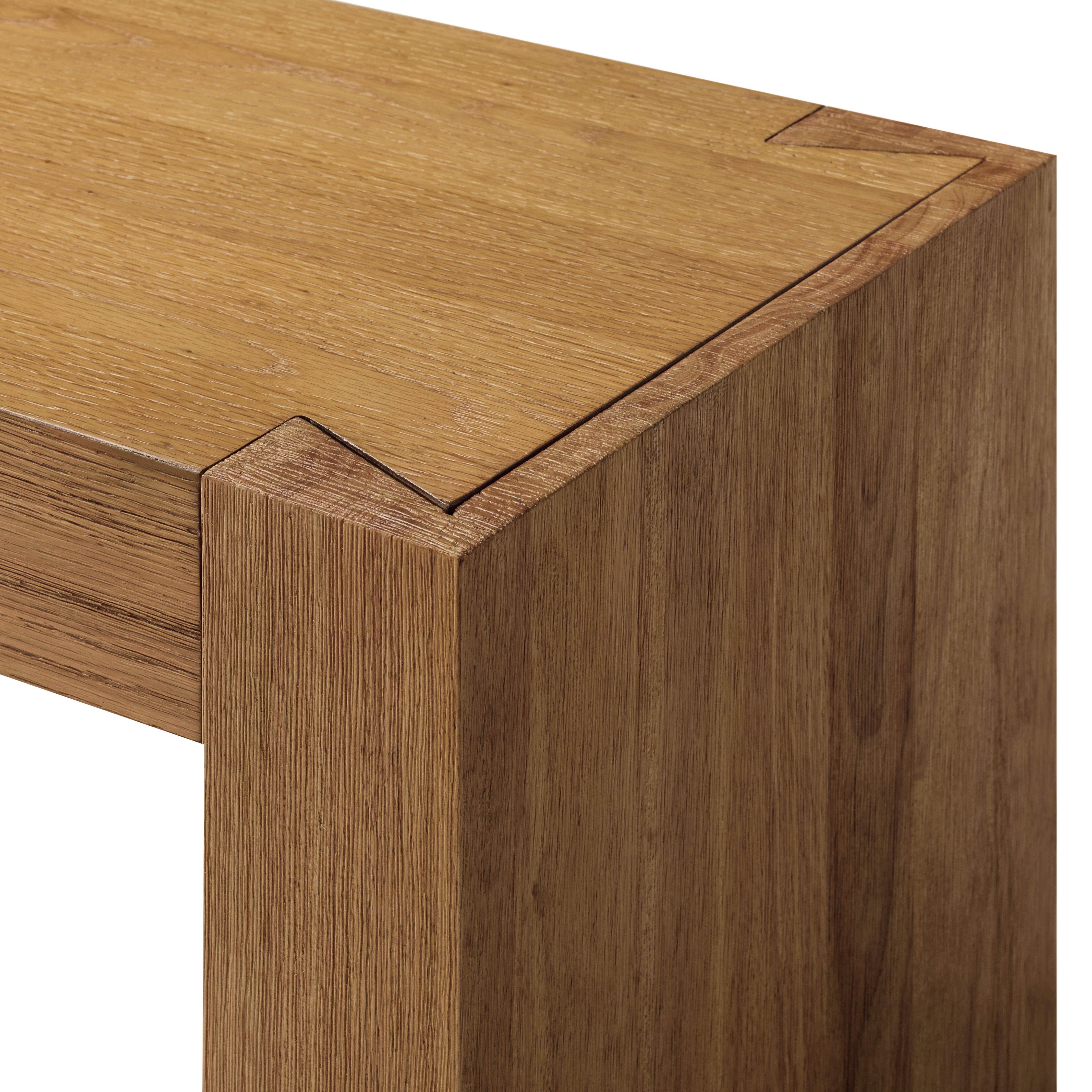 Zeno Organic Wooden Bench in Weathered Natural Finish in Bench by Maven Lane