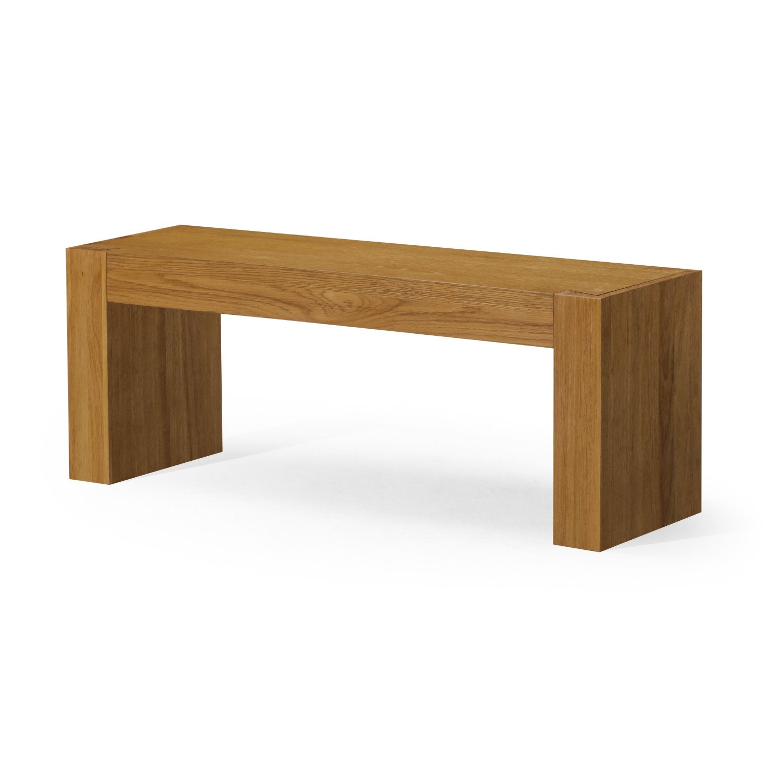 Zeno Organic Wooden Bench in Weathered Natural Finish in Bench by Maven Lane