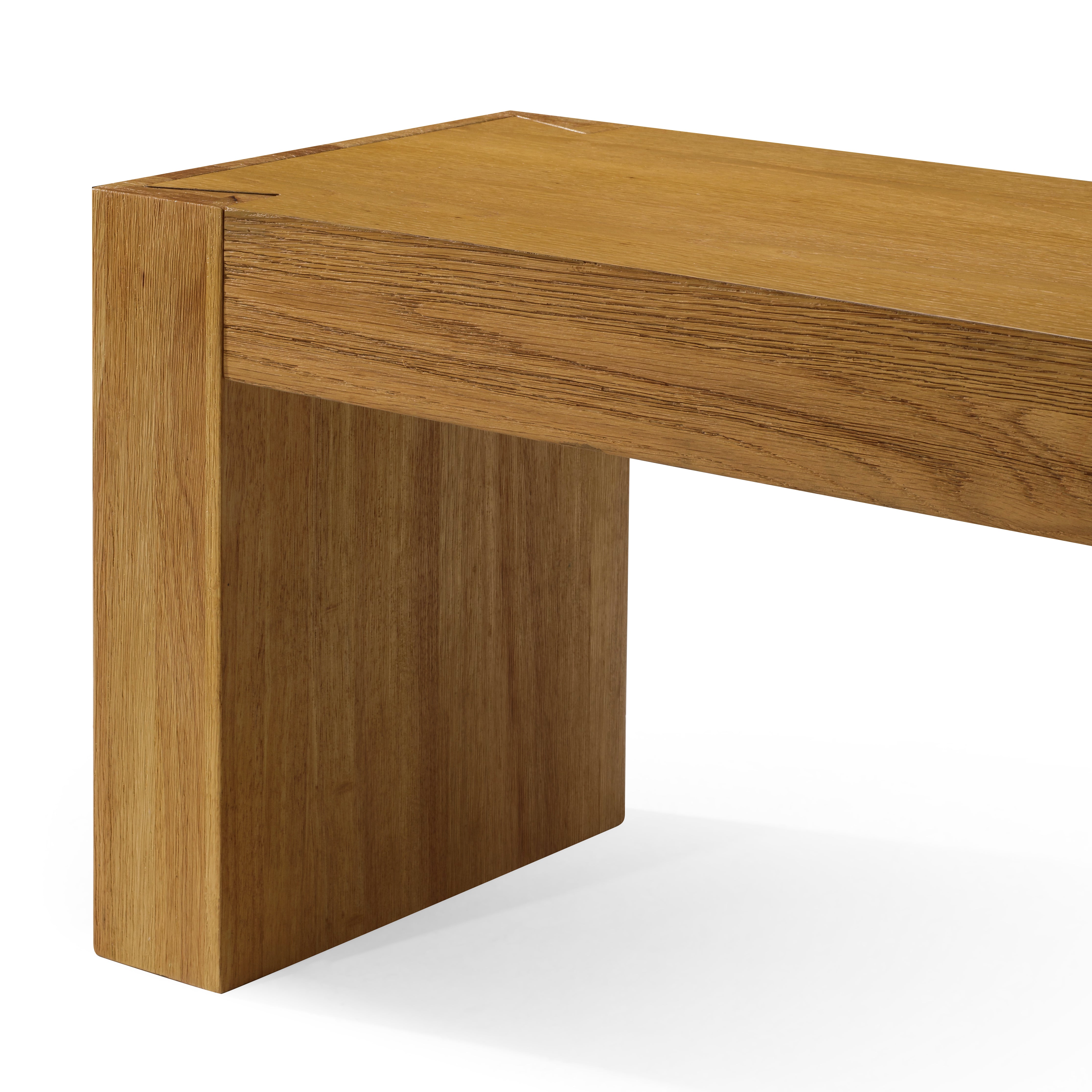 Zeno Organic Wooden Bench in Weathered Natural Finish in Bench by Maven Lane