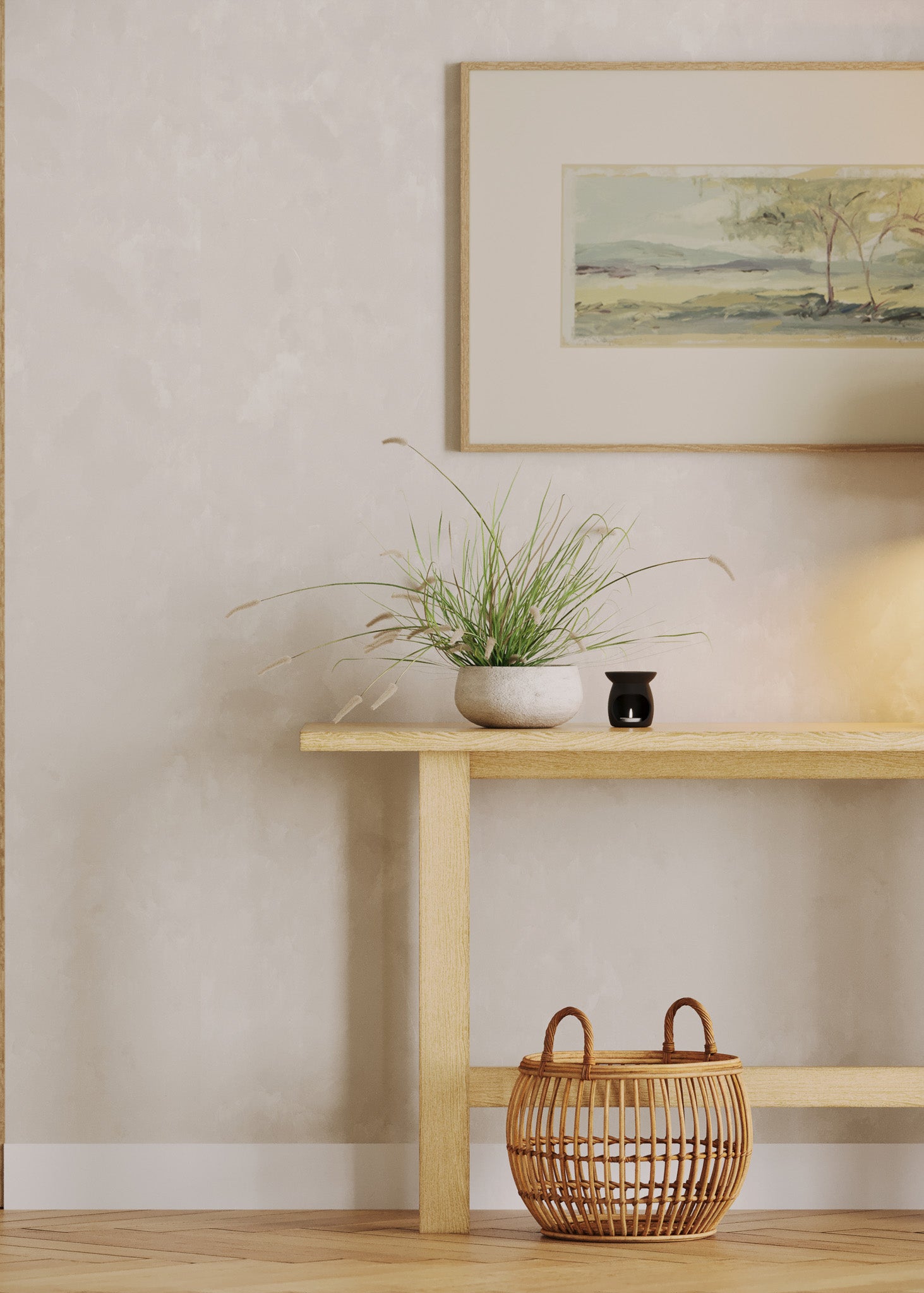 Hera Organic Wooden Console Table in Weathered Natural Finish in Accent Tables by Maven Lane