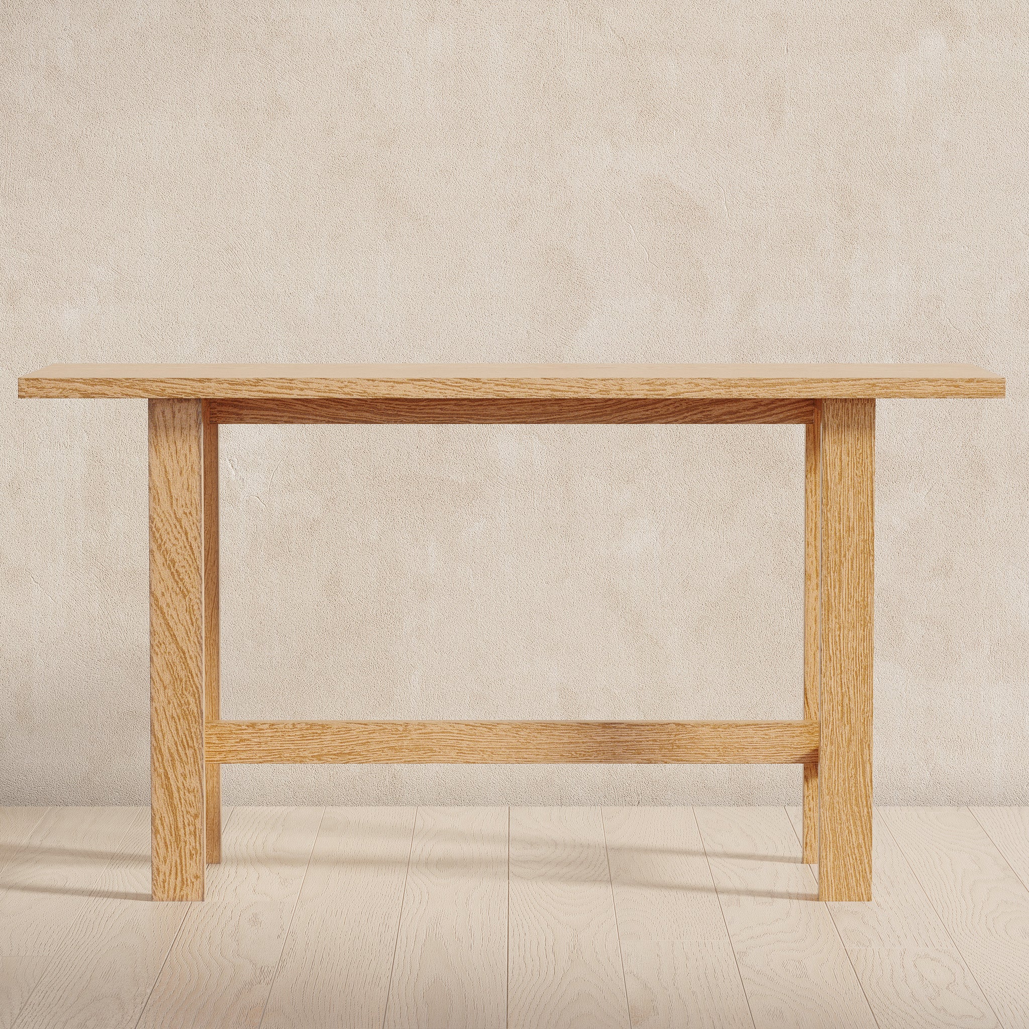 Hera Organic Wooden Console Table in Weathered Natural Finish in Accent Tables by Maven Lane